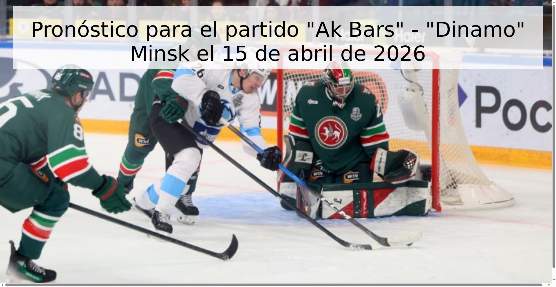 Pronóstico para el partido Pronóstico para el partido
