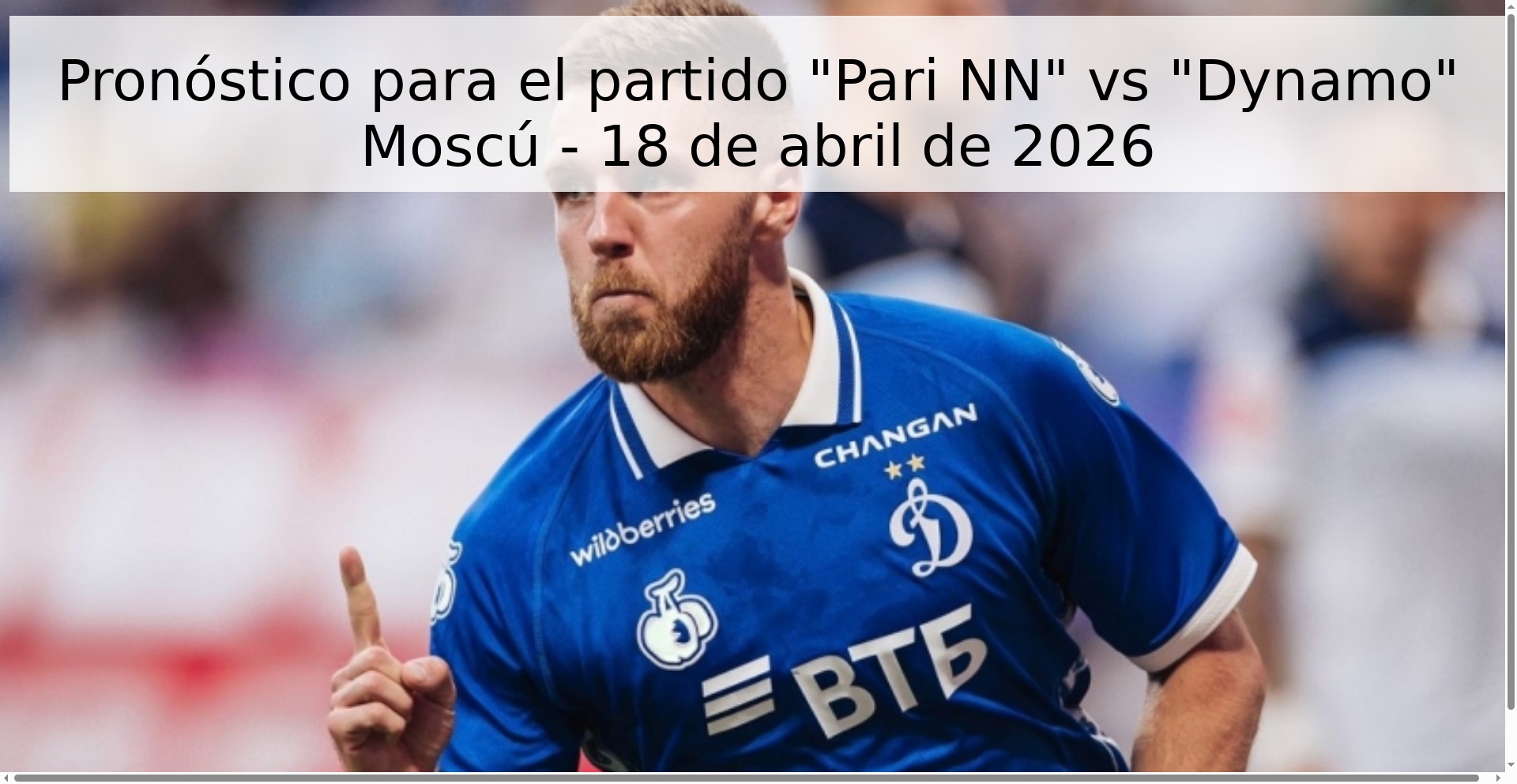 Pronóstico para el partido Pronóstico para el partido