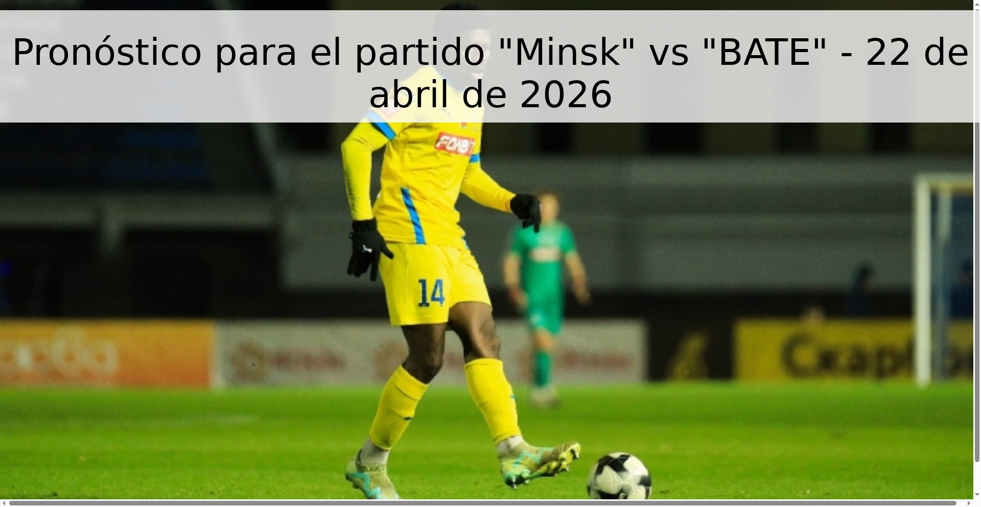 Pronóstico para el partido 