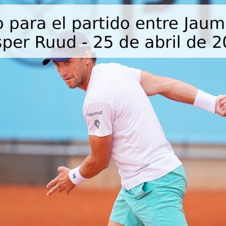 Pronóstico para el partido entre Jaume Munar y Casper Ruud – 25 de abril de 2026