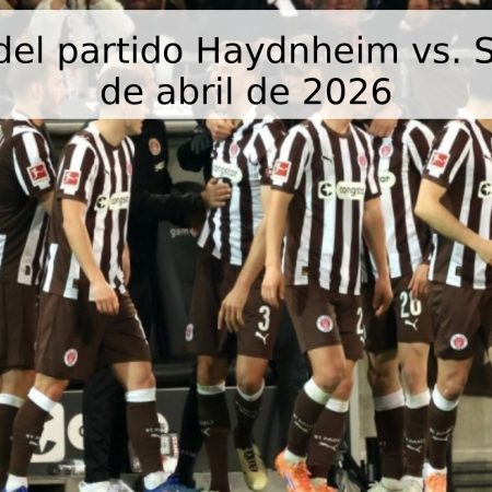 Pronóstico del partido Haydnheim vs. St. Pauli – 25 de abril de 2026