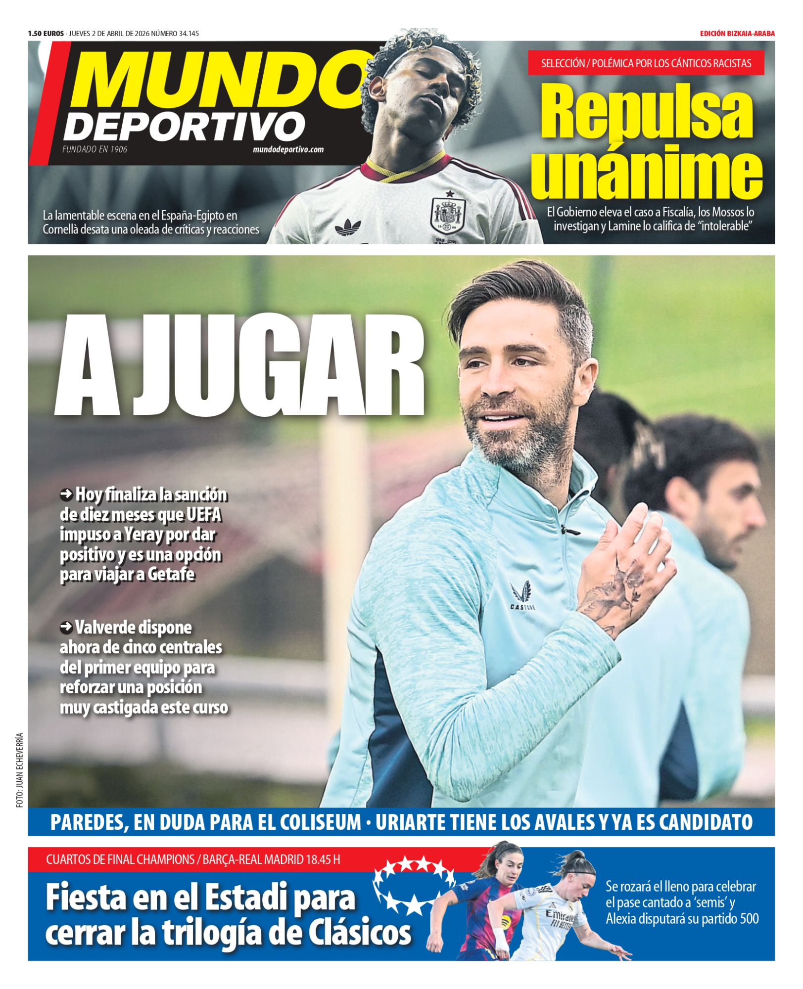 ¡Yeray Regresa a la Batalla! El Athletic Respira aliviado ante el Getafe ¡Yeray Regresa a la Batalla! El Athletic Respira aliviado ante el Getafe