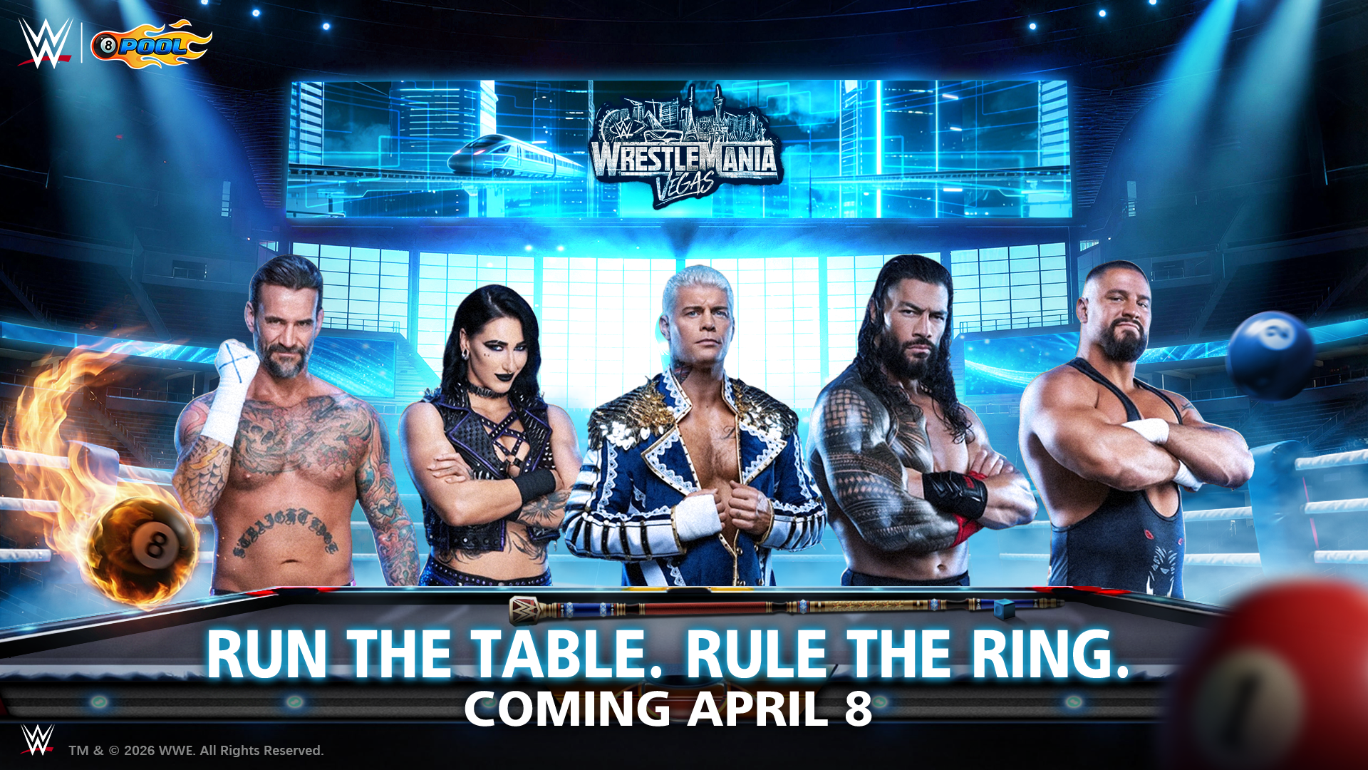 The Ring Moves to the Pool Table! WWE and 8 Ball Pool Join Forces in a Unique Event