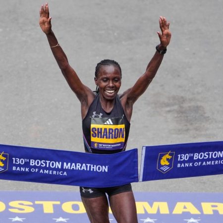 Victory at the 2026 Boston Marathon